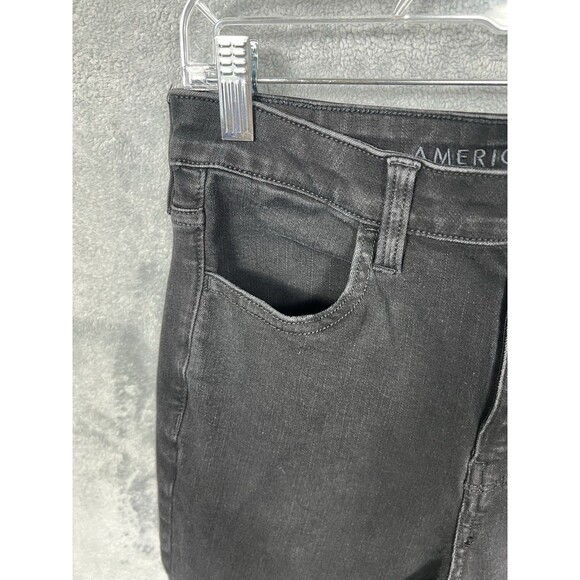 American Eagle Women's 10 Regular Next Level Hi-Rise Jegging Jeans Black M - Picture 5 of 16